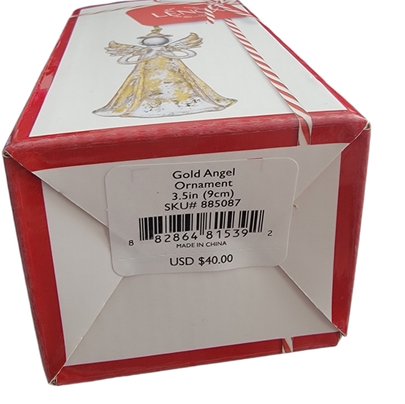 NIB Lenox Golden Glass Angel Ornament 3.5" - Picture 5 of 5